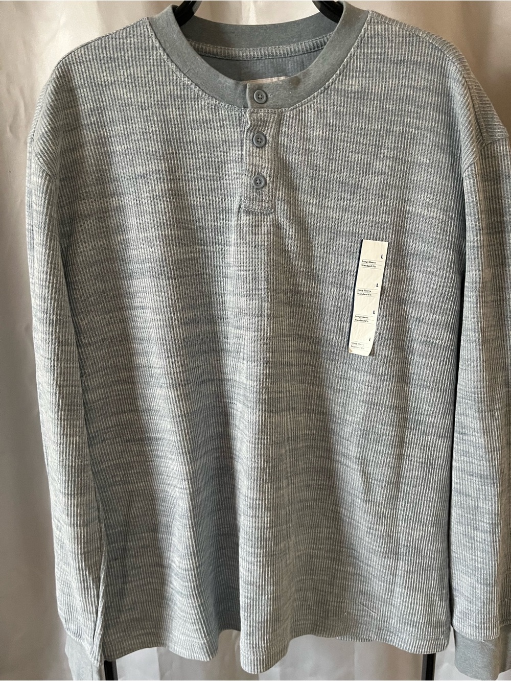 Goodfellow & Co Men's Long Sleeve Textured Henley T-Shirt